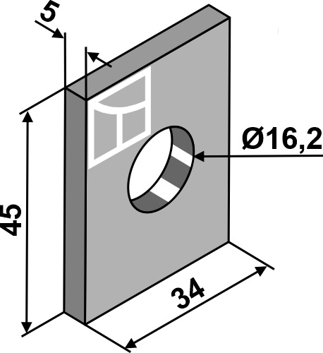 Zwischenplatte Ø16,2 geeignet für: Maschio / Gaspardo - Cultivator onderdelen