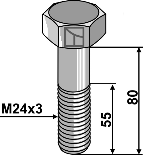 Schraube M24x3 - 8.8