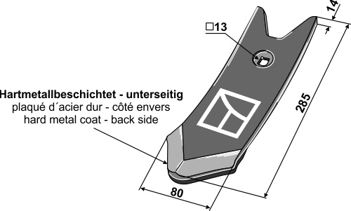Scharspitze - Hartmetallbeschichtet geeignet für: 