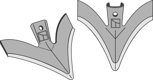 Schnell-Wechsel-Flügelschar für Flachgrubber geeignet für: Nichols - Części do grubera
