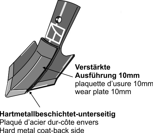 Schnell-Wechsel-Schar - 100mm geeignet für: Bicos - sistema de substituição rápida - Serie 200 - 6mm