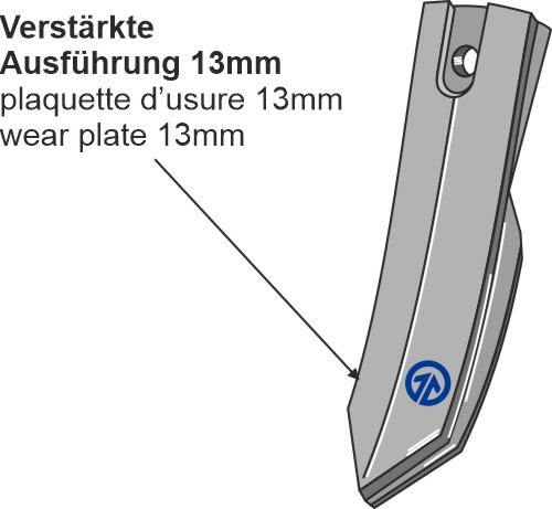 Schnell-Wechsel-Schar - 50mm geeignet für: Rejas cambio rápido - SERIE 200 - 6 mm