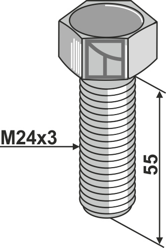Schraube M24x3x55 geeignet für: Amazone Accesorii pentru hoop ring rollers