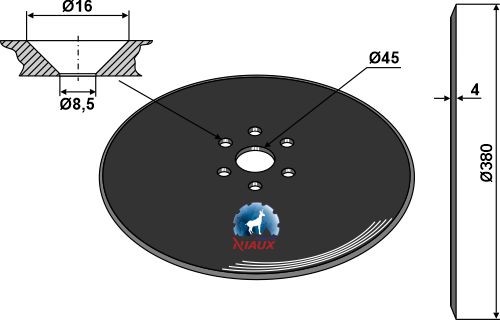 Säscheibe Ø380x4 geeignet für: Accord Высевающие диски