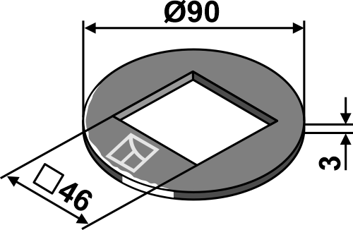 Einstellscheibe Ø90x3x46 geeignet für: Güttler Toothed roller-rings