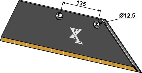 Schar-Hinterteil 15x150 SB45D R - rechts geeignet für: Frost Piese pentru plug