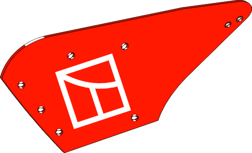 Streichblech-Hinterteil - links geeignet für: Kuhn Детали для плугов