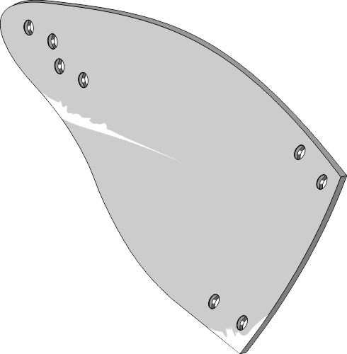 Streichblech-Hinterteil - rechts geeignet für: Kuhn plow parts