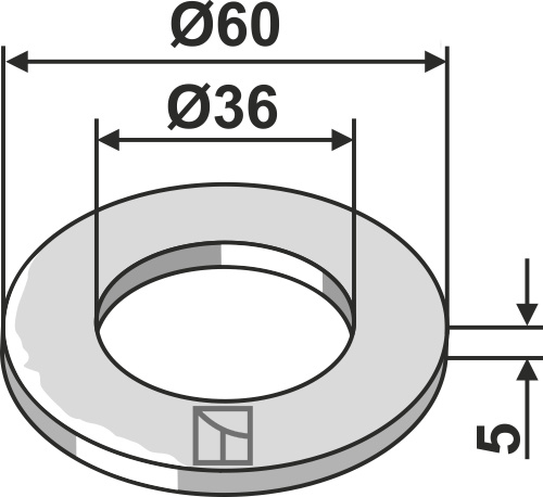 Scheibe Ø60x5xØ36 geeignet für: Amazone Accesorii pentru hoop ring rollers