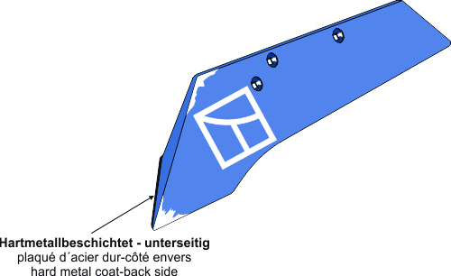 Schnabelschar verstärkt SSP293OPL - links geeignet für: Krone Детали для плугов