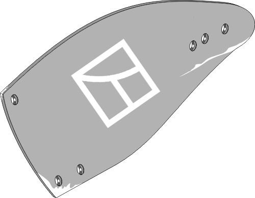 Streichblech-Hinterteil - links geeignet für: Niemeyer Детали для плугов