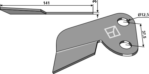 Abstreifer - Ausführung links geeignet für: Lemken Schrapers voor zaaimachines