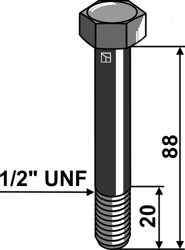 Sechskantschraube 1/2''UNF geeignet für: Mulag Śruby, nakrętki i elementy zabezpieczające
