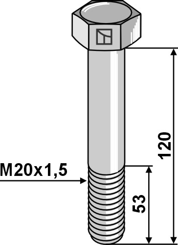 Schraube M20x1,5 geeignet für: Berti Tornillos, tuercas y elementos de seguridad