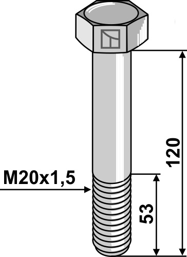 Schraube M20x1,5 geeignet für: Maschio Tornillos, tuercas y elementos de seguridad