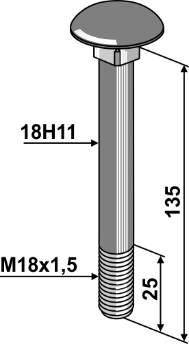 Schraube M18x1,5 geeignet für: Dücker Śruby, nakrętki i elementy zabezpieczające