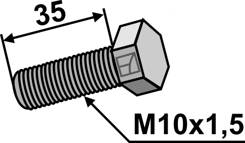 Schraube M10x35 geeignet für: Gilbers Tornillos, tuercas y elementos de seguridad