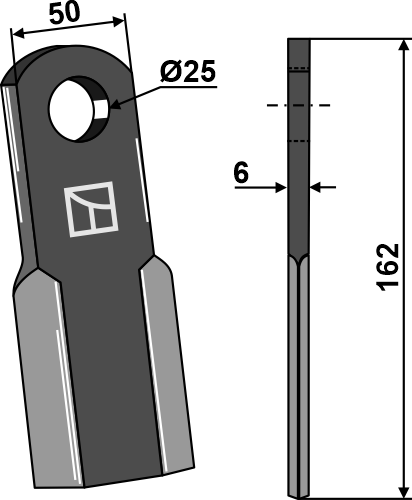 Schlegelmesser RC162 geeignet für: GreenTec Pruning hammers, flails