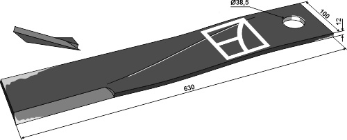 Mähermesser 630mm - links geeignet für: Bednar knive