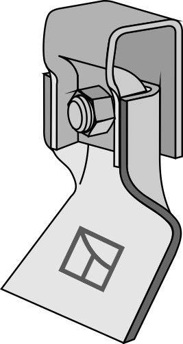 Schlegel mit Halter und Schraube geeignet für: JF Cuchilla montada con soporte y tornillo, cuchilla, soporte 
