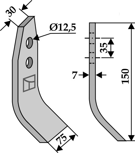 Klinge geeignet für: Gyro Cuchilla montada con soporte, separador y tornillo, cuchilla, soporte
