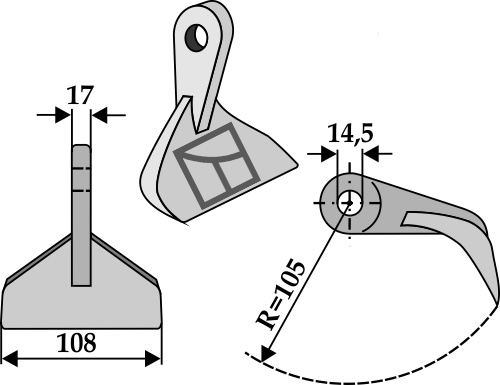 Hammerschlegel geeignet für: Muratori Y-messen, klepels, recht messen, hamerklepels, hamerklepels PTA