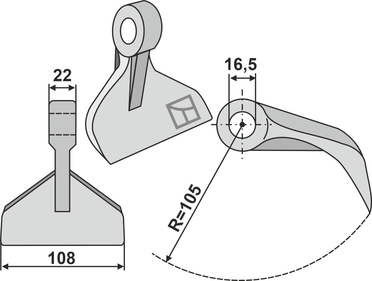 Hammerschlegel geeignet für: Ferri Y-messen, haaks messen, recht messen, hamerklepels 