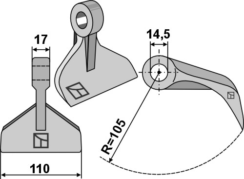 Hammerschlegel geeignet für: Muratori Y-messen, klepels, recht messen, hamerklepels, hamerklepels PTA