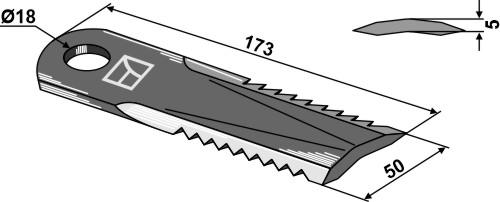 Strohhäcksler-Messer geeignet für: New Holland Cuchilla para picadora de paja