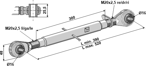 Łączniki górne M20X2,5