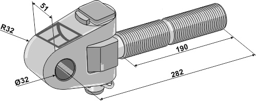 Swivelling tie - rods M36x3