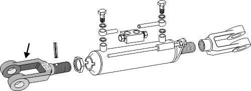 Accessoires for hydraulic top-links - New model