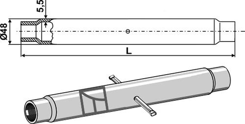 Barres de poussée M30x3,5