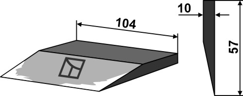 Seitenmesser 104mm geeignet für: Alö Cuțite însilozare