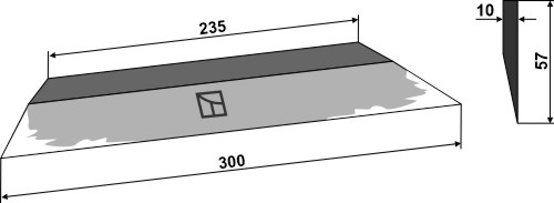 Seitenmesser 300mm geeignet für: Alö Kuilhappermessen