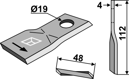 Rotorklinge geeignet für: Krone Couteaux rotatifs
