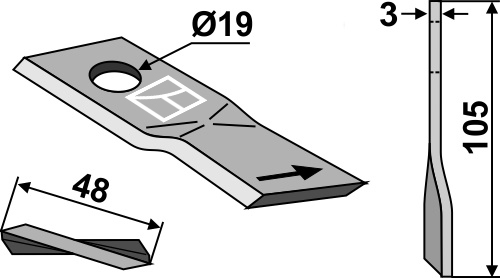Rotorklingen geeignet für: Claas Couteaux rotatifs