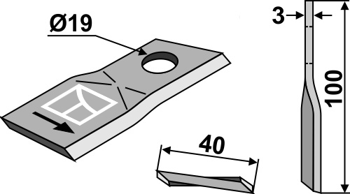 Rotorklinge geeignet für: B.C.S. Rotary mower blades