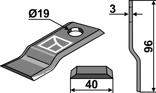 Rotorklinge geeignet für: Pöttinger Couteaux rotatifs
