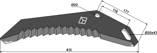 Ladewagenmesser geeignet für: Pöttinger Cuțite siloz