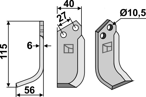 Fräsmesser, linke Ausführung geeignet für: B:C:S.Cuţit freză