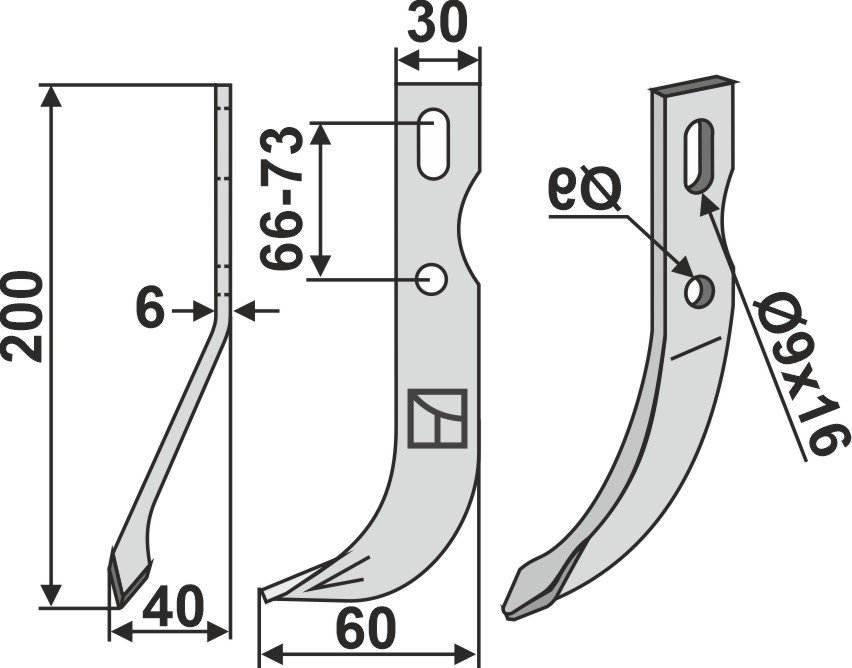 Universal Fräsmesser, linke Ausführung geeignet für: Benassi blade 