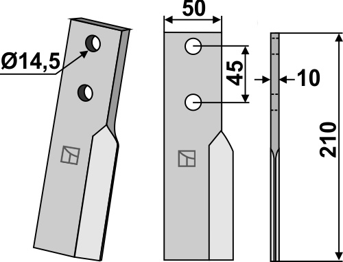 Rotorzinken geeignet für: Breviglieri blade and rotary tine