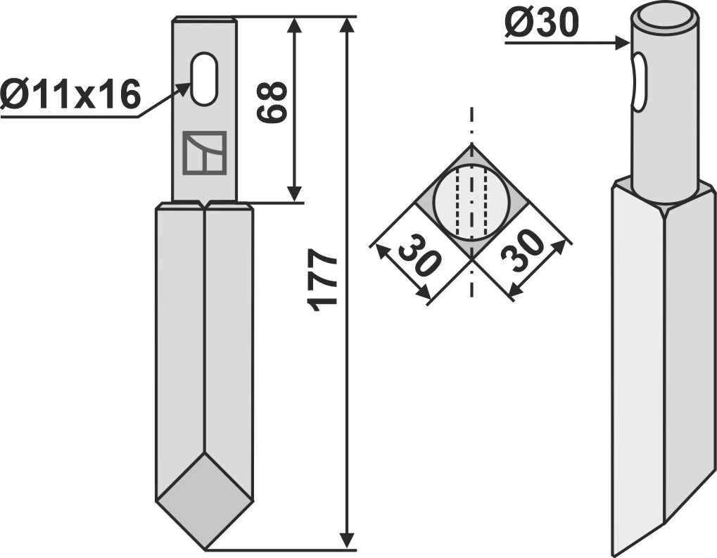Rotorzinken geeignet für: Celli cuchilla y cuchilla de rotavator