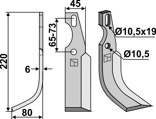 Universal Fräsmesser, linke Ausführung geeignet für: Diesse blade 