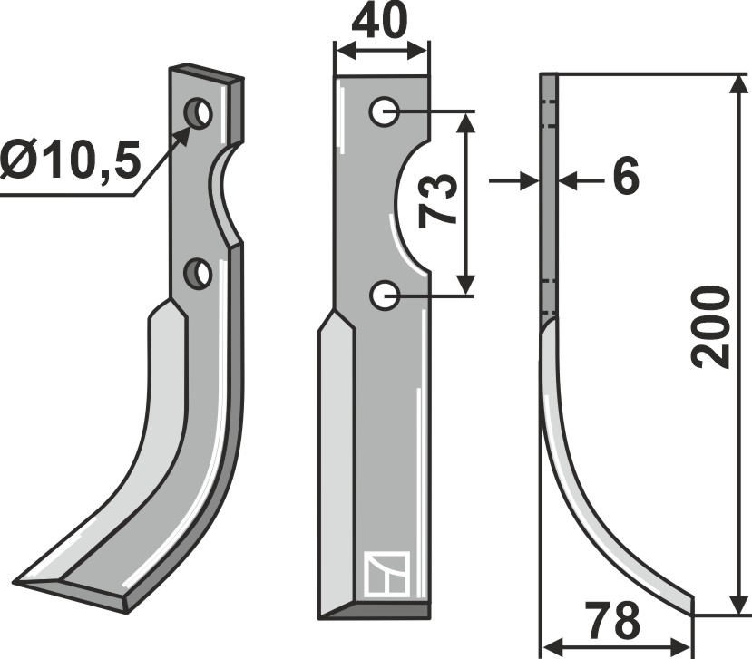 Fräsmesser, rechte Ausführung geeignet für: Eurosystem fræserkniv