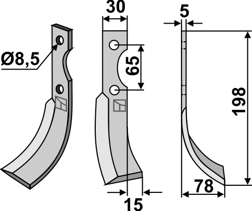 Fräsmesser, rechte Ausführung geeignet für: Eurosystem Фрезерный нож