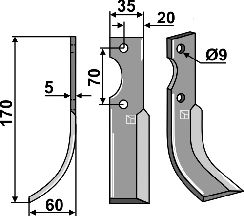 Fräsmesser, linke Ausführung geeignet für: Fort blade