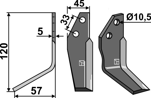 Fräsmesser, linke Ausführung geeignet für: Goldoni fræserkniv