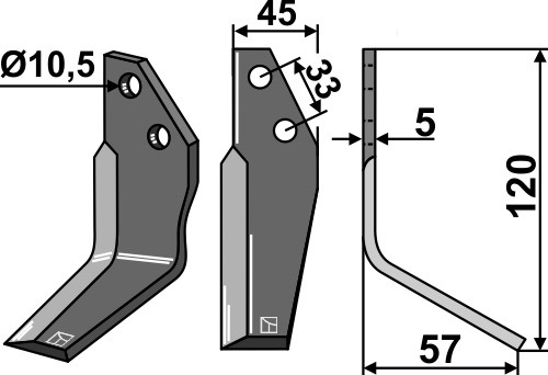 Fräsmesser, rechte Ausführung geeignet für: Goldoni fræserkniv